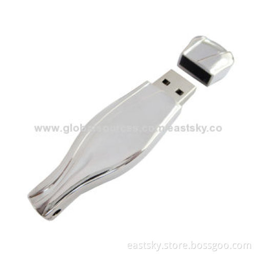 Metal USB Flash Drive, 64MB to 32GB Memory Capacity, Personalized Logo Available